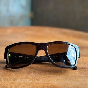 Versace Gold Medusa Tortoise Shell Sunglasses